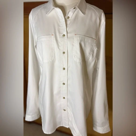 Orvis White Long Sleeve Open-Air Caster Shirt Designed for Outdoor Performance - Picture 3 of 12